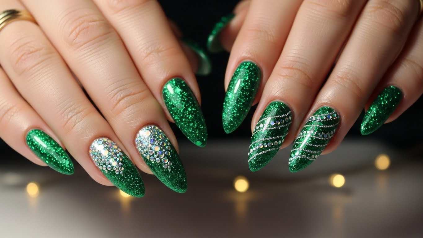 Green, Emerald & Glitter Mix
