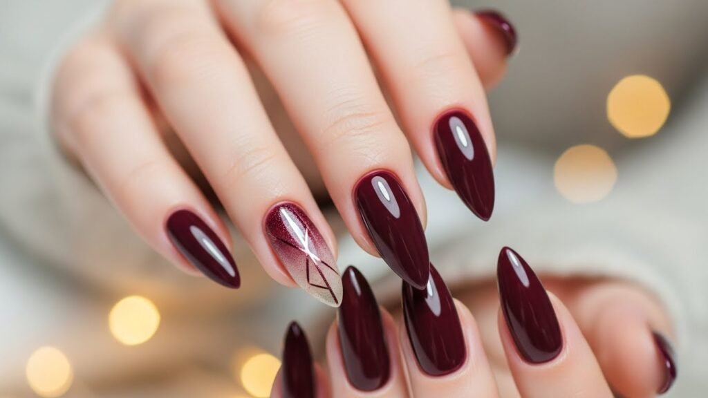 Deep Berry Stiletto Nails for Winter 2026