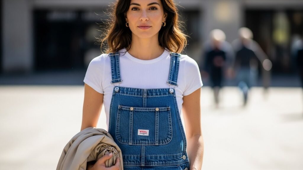 Denim Overalls + Basic Tee
