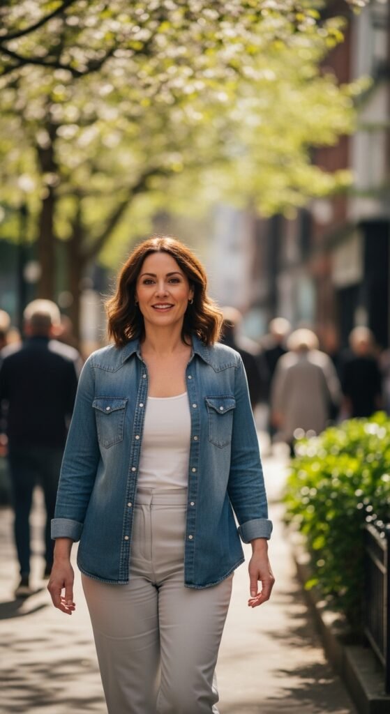 Denim Shirt as a Light Layer