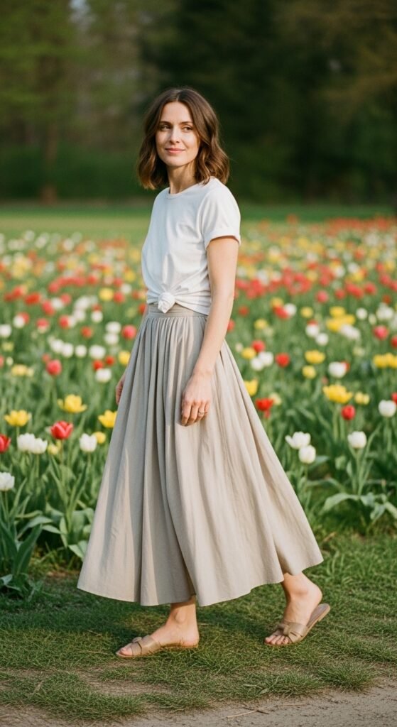 Flowy Midi Skirt