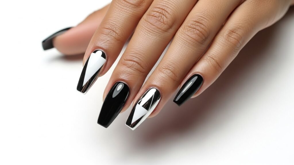 Geometric Chrome Lines