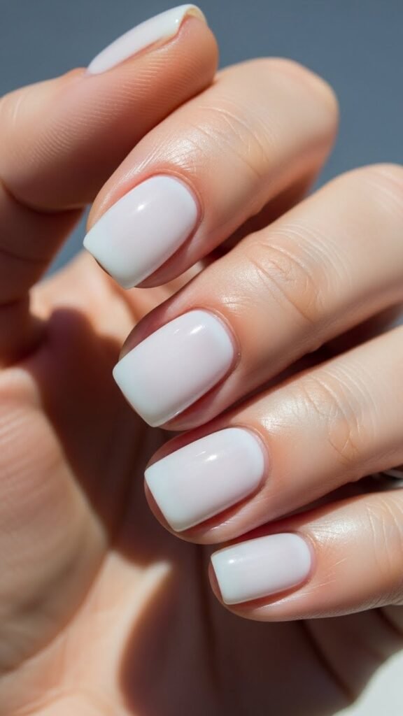 Icy Milky Gel Short Nails