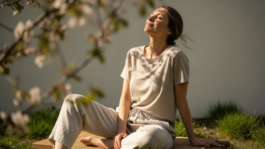 Neutral Tee with Linen Pants