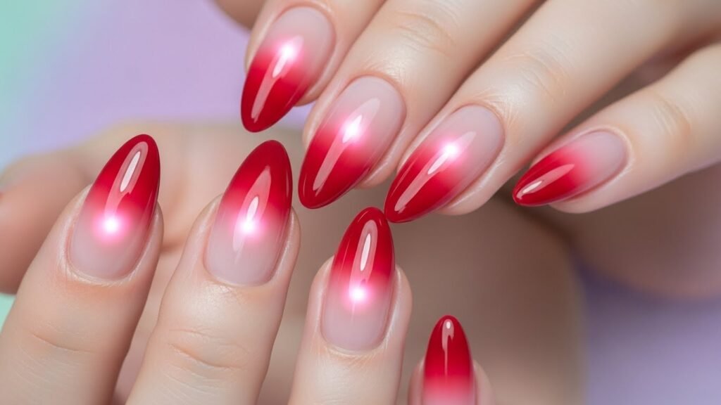 Red Aura Nails