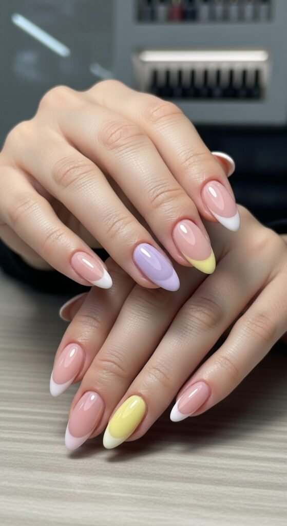 Sheer Nude Nails with Gloss Finish