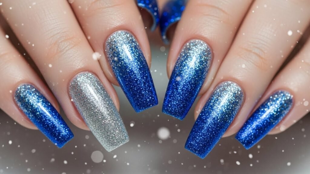 Snowflake Accent Icy Nails