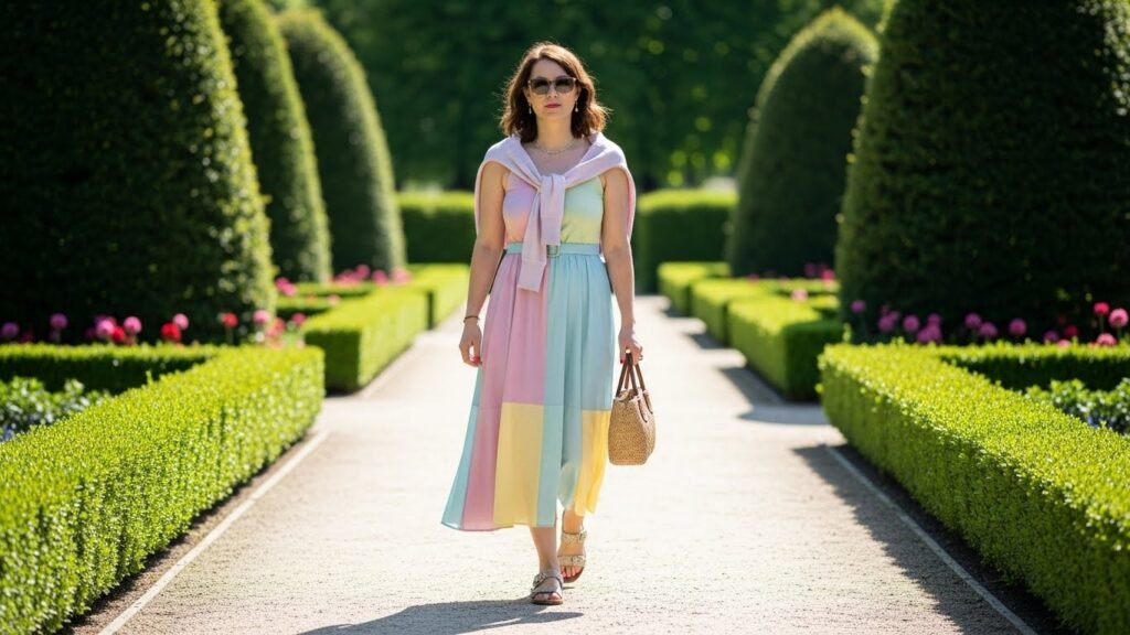 Sweater Over Shoulders + Sundress