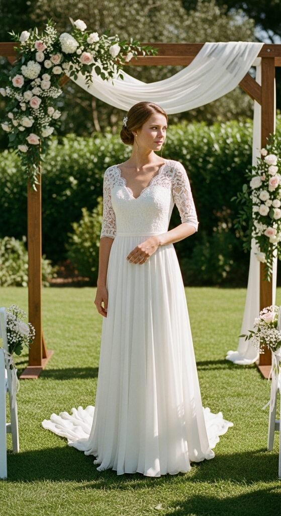 A-Line Wedding Dresses with Sleeves