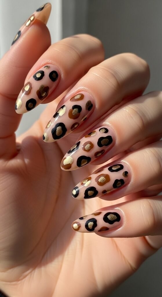 Abstract Animal Print Nails