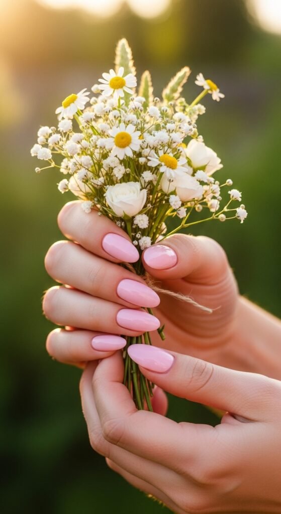 Baby Pink Acrylic Nails