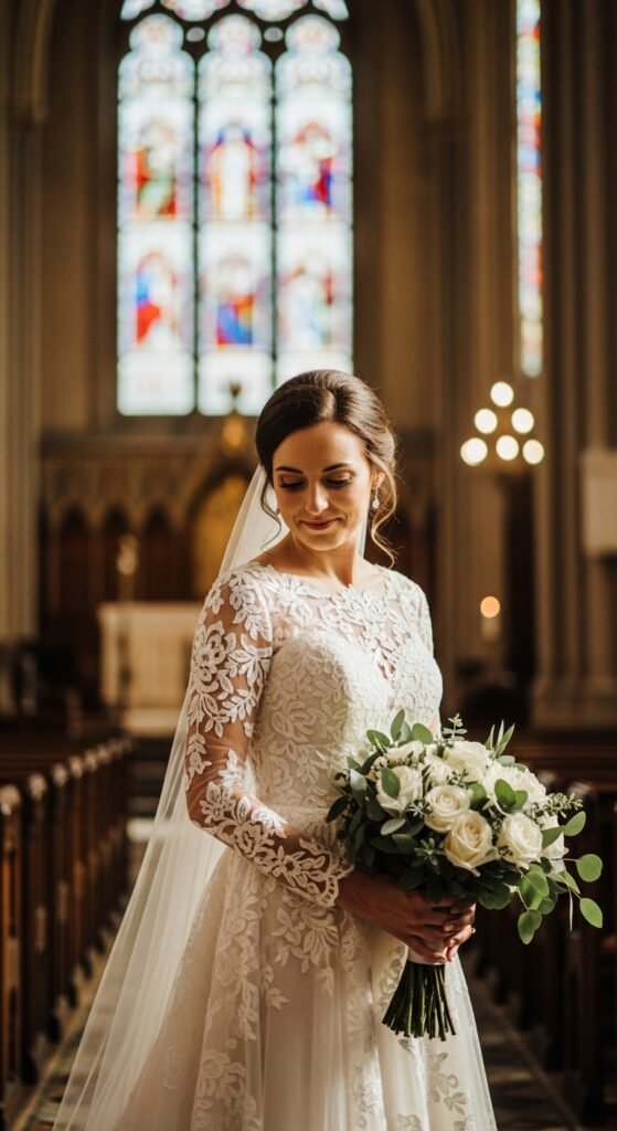 Classic Lace Wedding Dresses with Sleeves