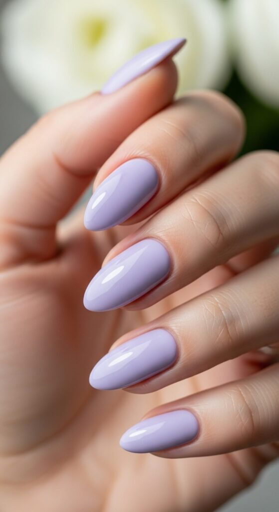 Lavender Almond Nails