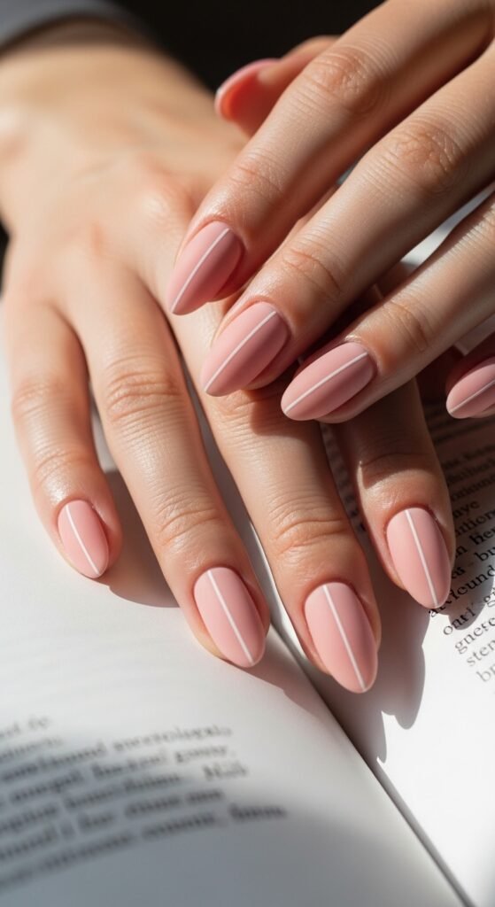 Minimalist Acrylic Pink Nails