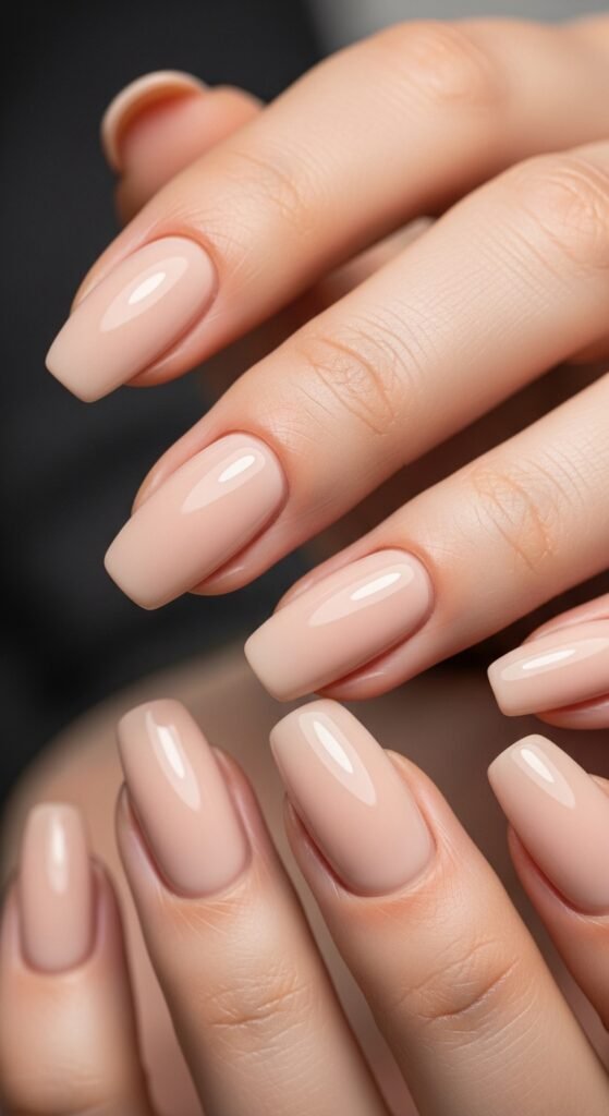 Nude Nails with Satin Finish