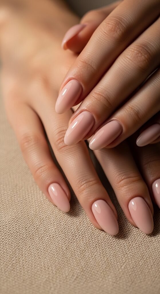 Nude Pink Acrylic Nails