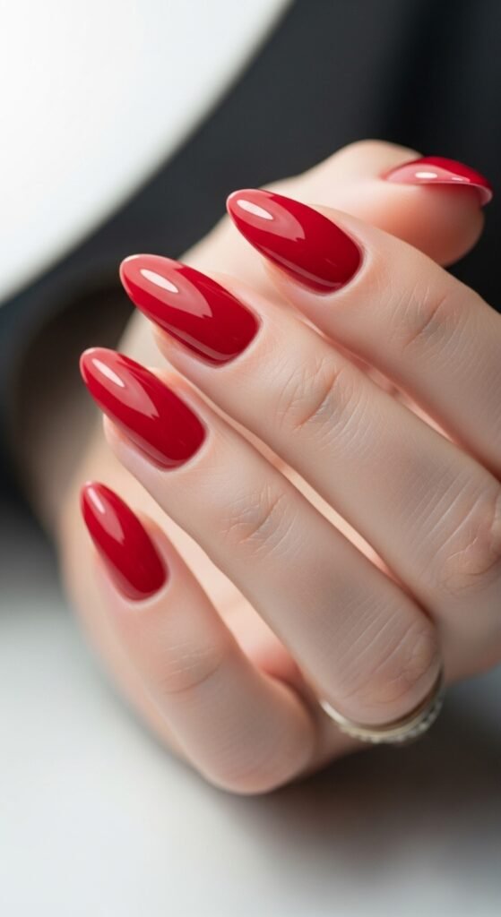 Red Almond Nails