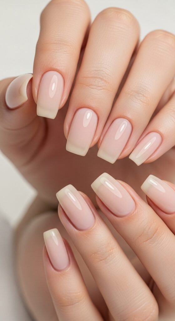 Sheer Nude Nails with Natural Glow
