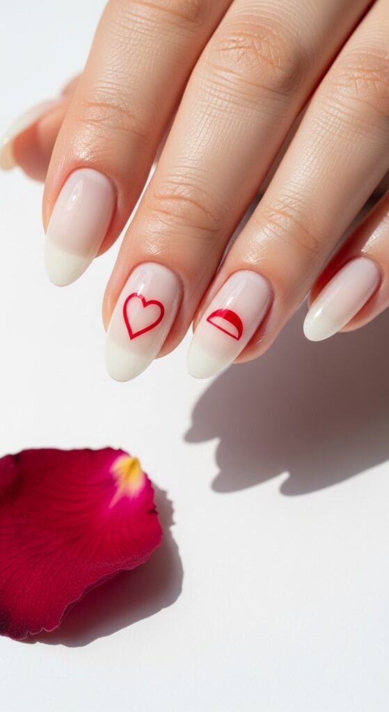 Classic Valentine-Inspired Nails with a Modern Twist
