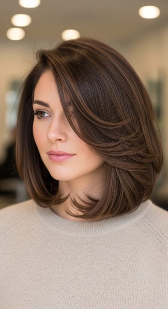 Long Bob with Soft Feathered Ends