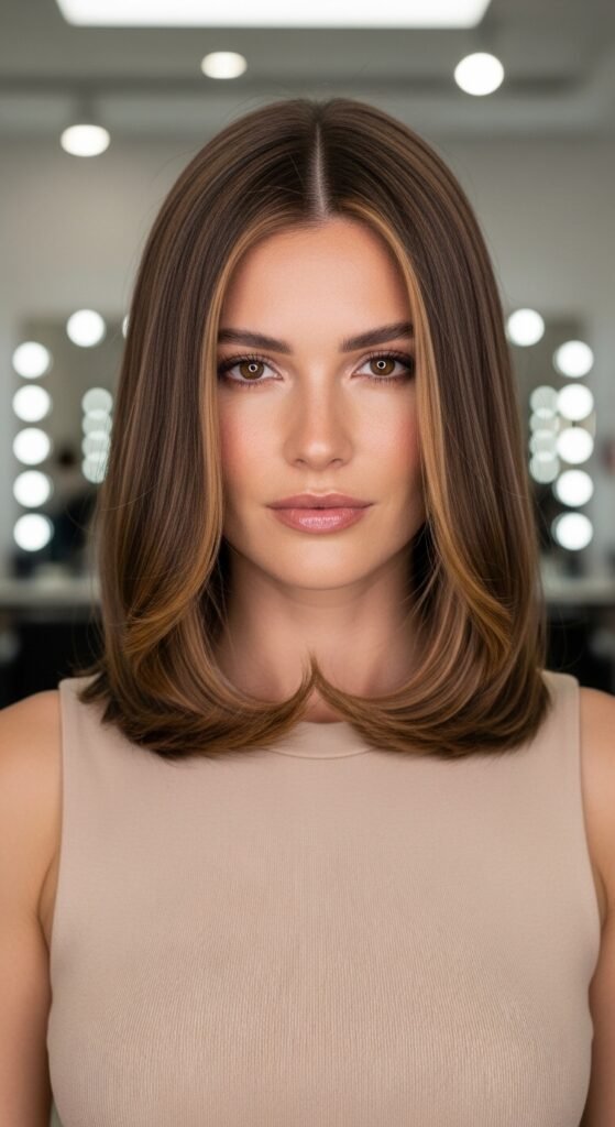 Long Bob with Subtle Highlights