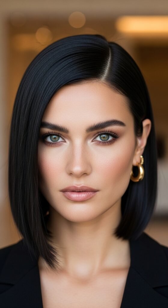 Middle-Part Long Bob