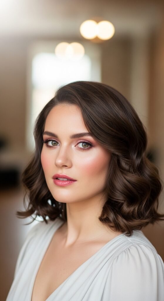 Soft Curled Long Bob