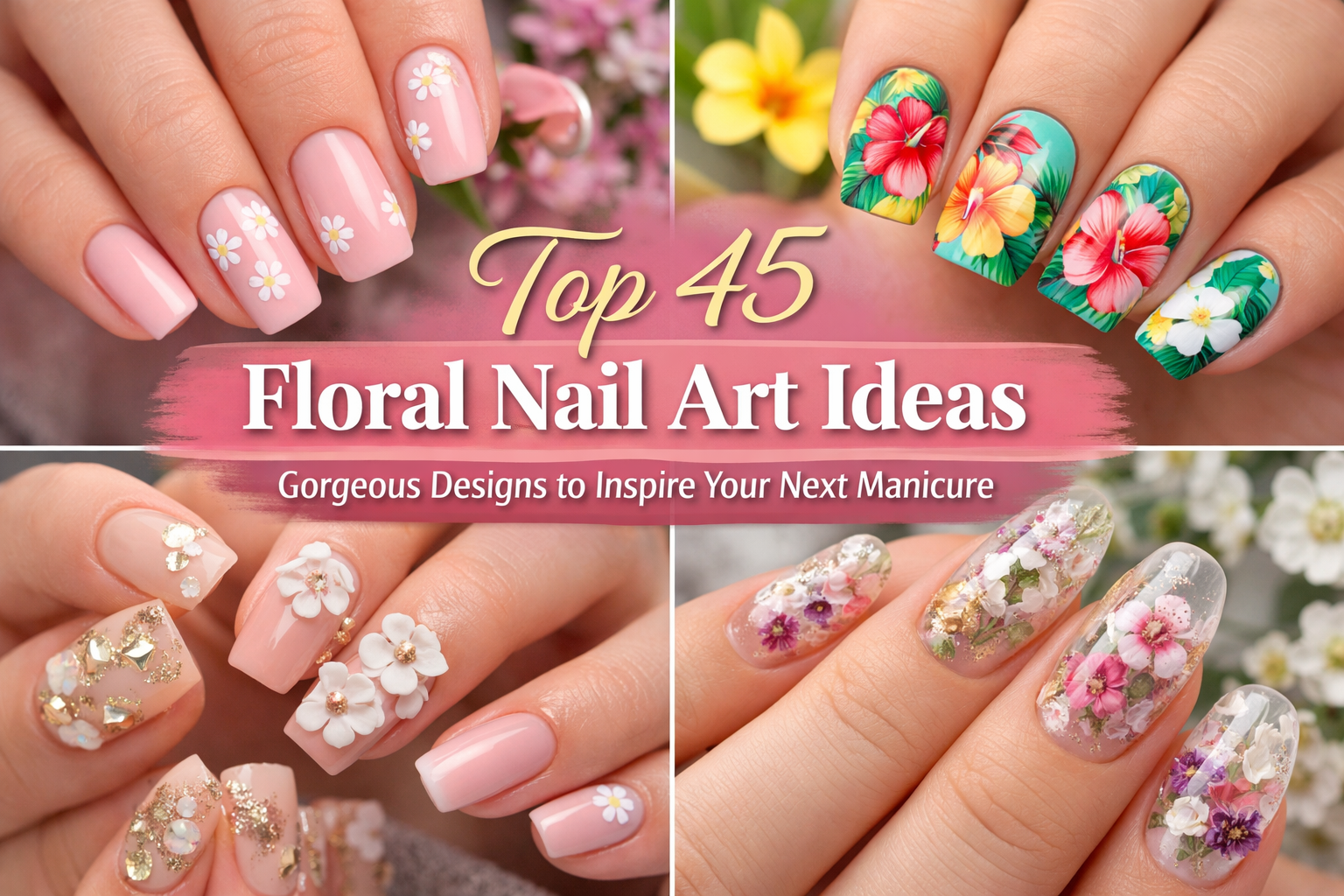 floral nail art ideas