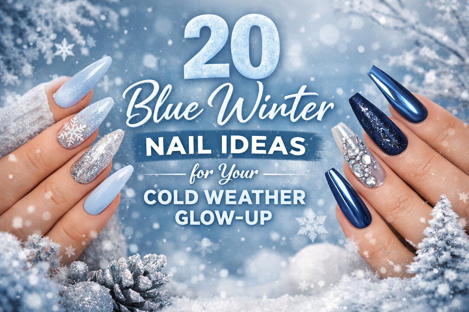 blue winter nail ideas