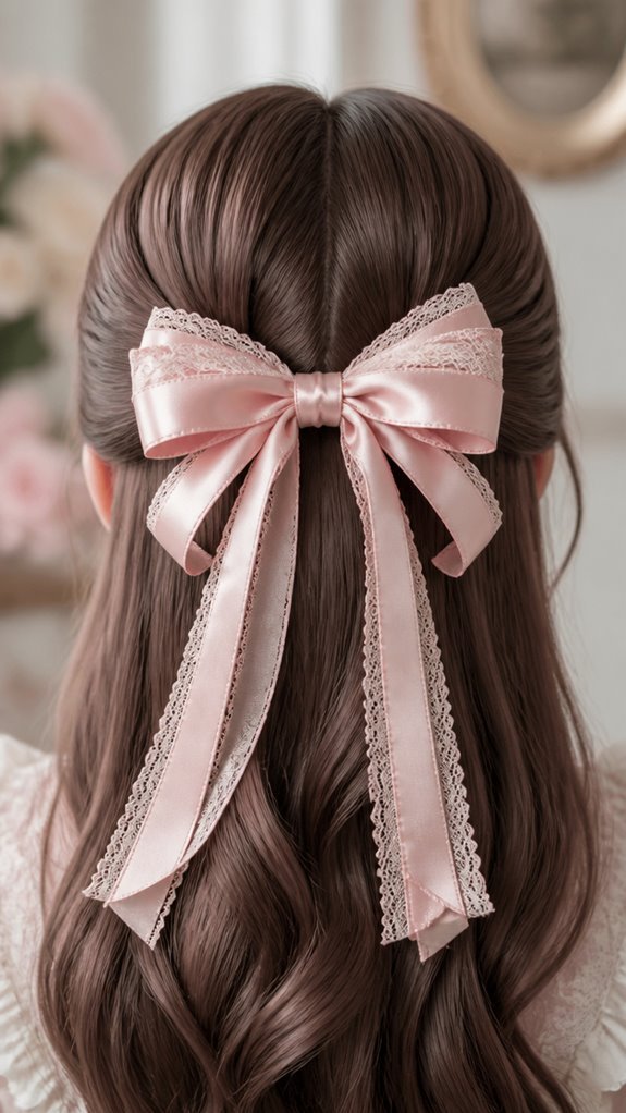 classic ribbon bow hairstyle