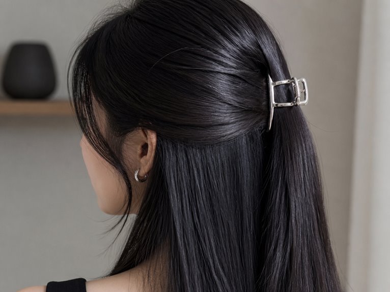 claw clip hairstyles for straight hair