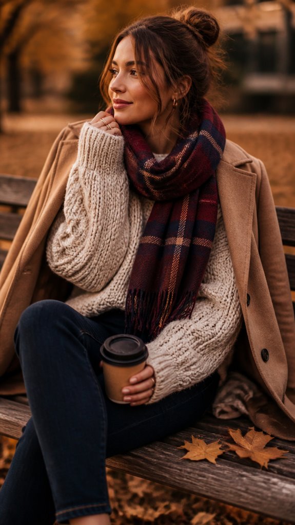cozy layered fall fashion