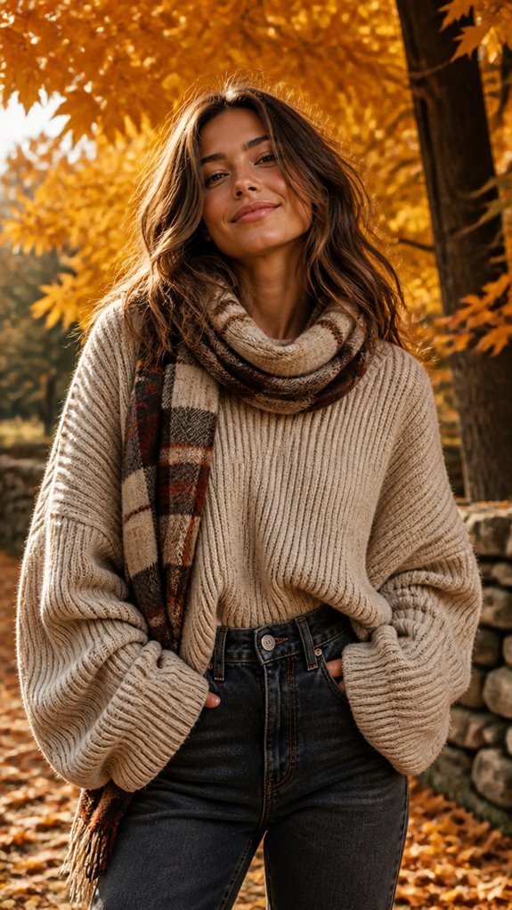 cozy oversized sweater styling