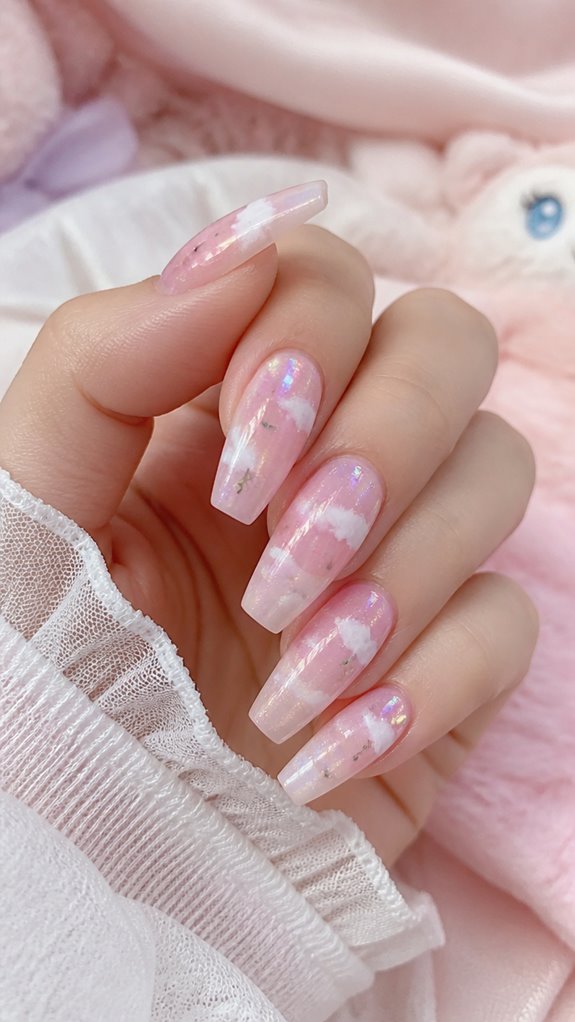 delicate dreamy whimsical nails