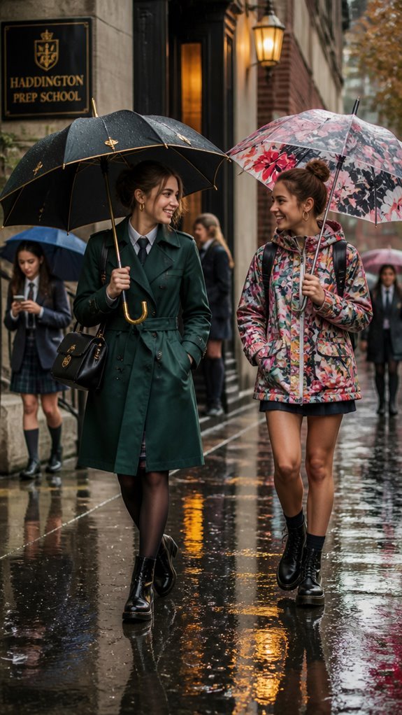 fashionable rainy day accessories