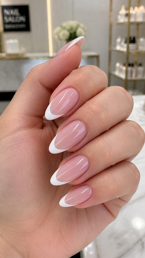 flawless milky white nails