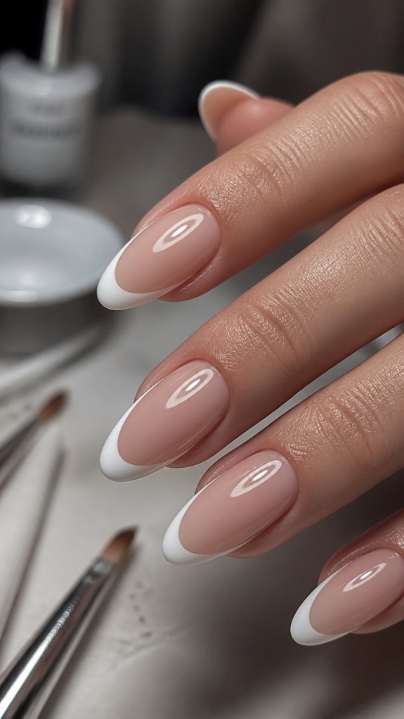 milky white french tips mastery
