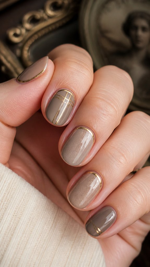 monochrome nail design elegance