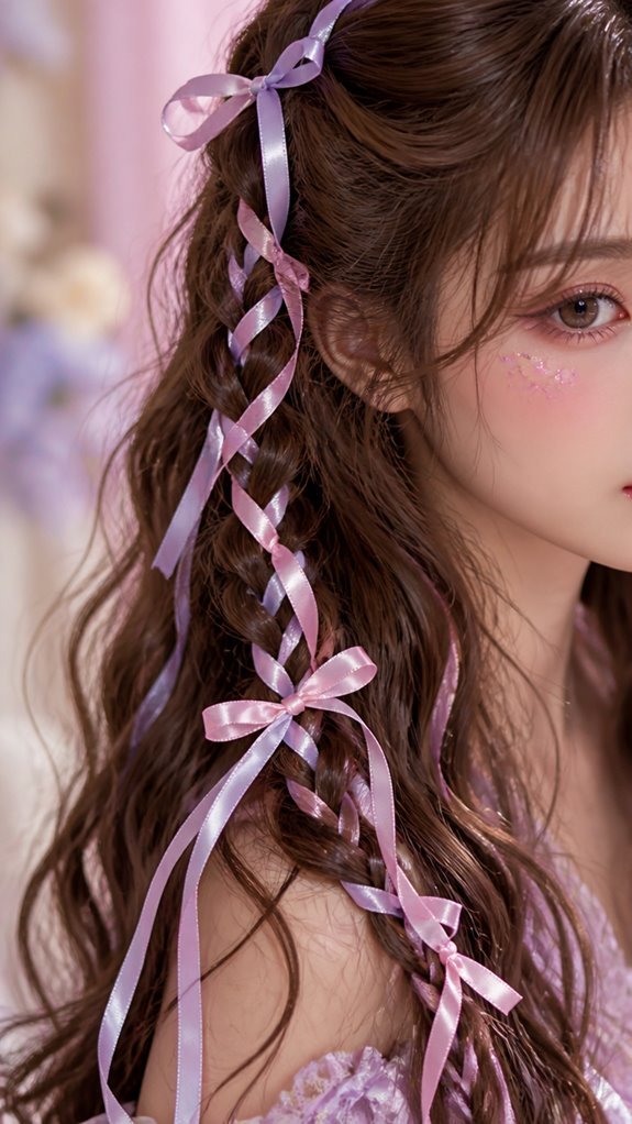 playful ribbon braid styles