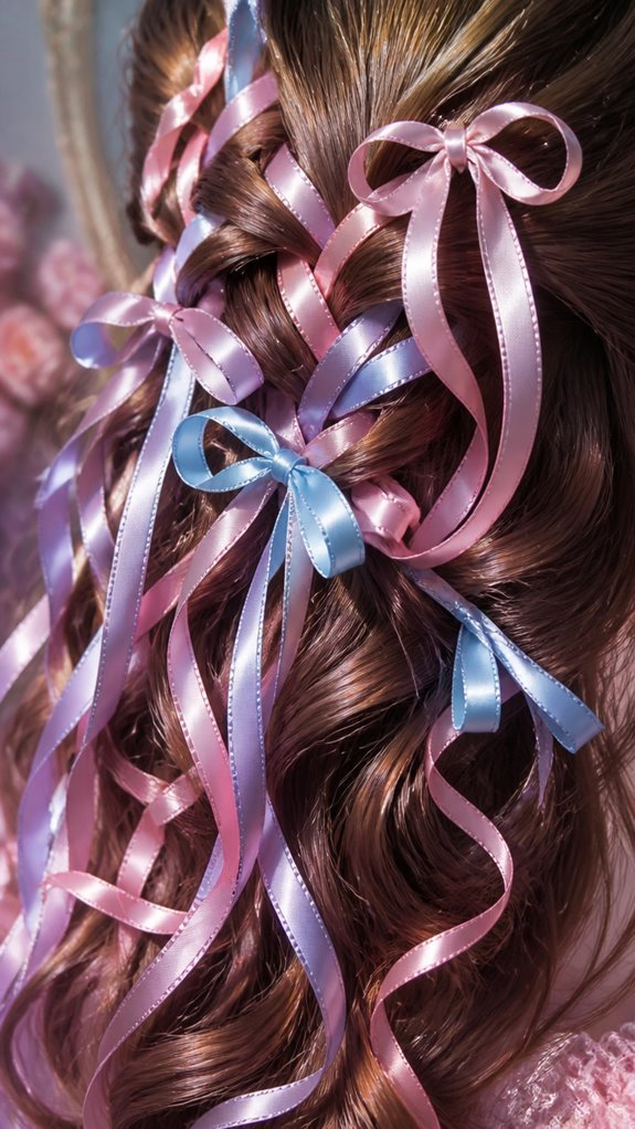 playful ribbon hair styling
