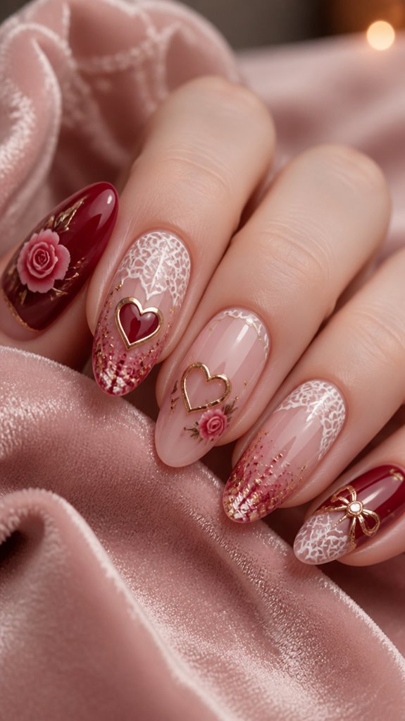 romantic nail color combinations