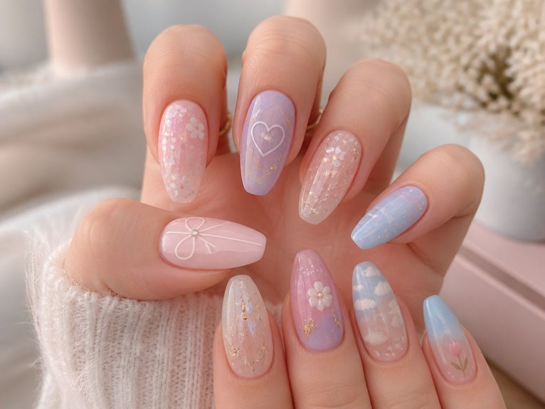 soft girl nail inspirations