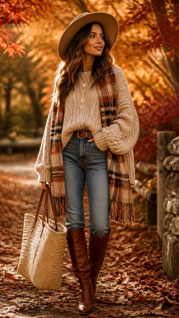 stylish oversized sweater accessories