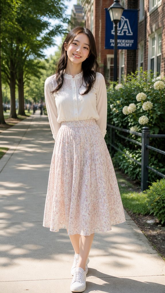 versatile long skirt styling