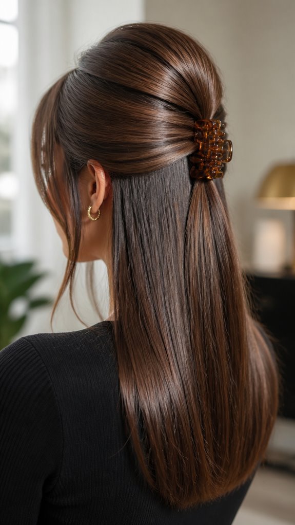 voluminous half up hairstyle tips