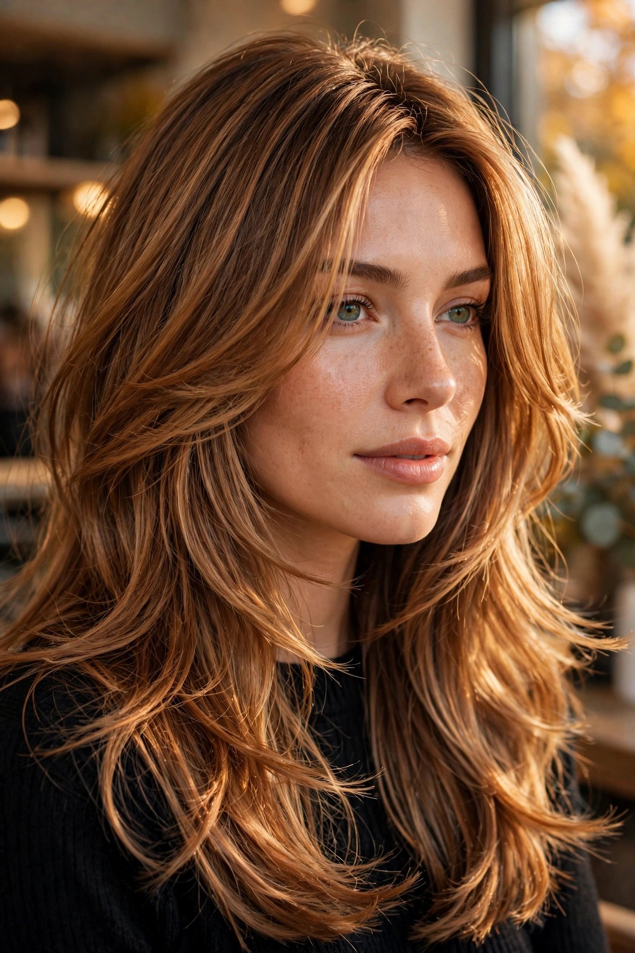Long layers with face-framing pieces