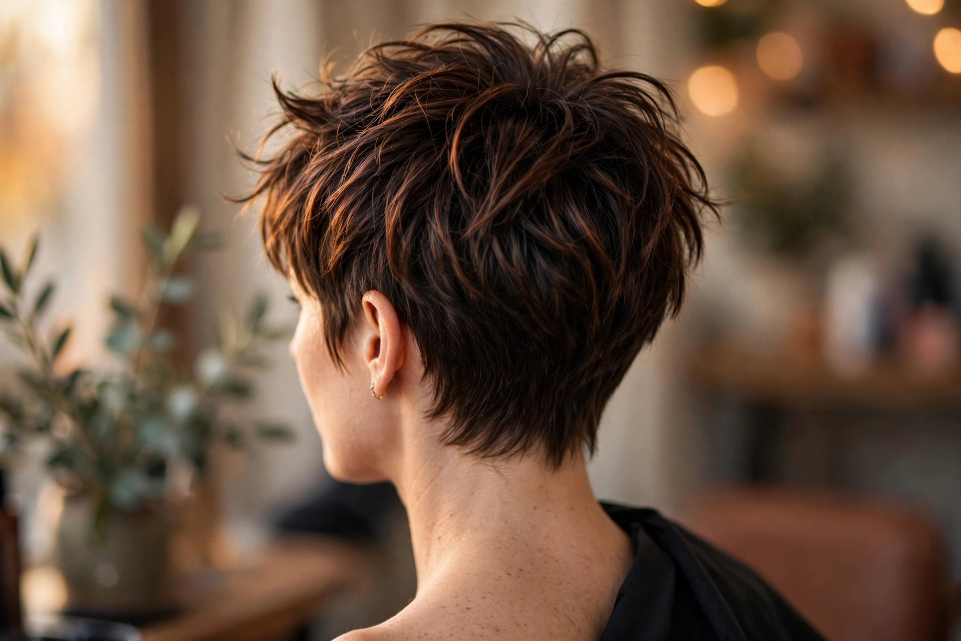 Textured pixie haircut