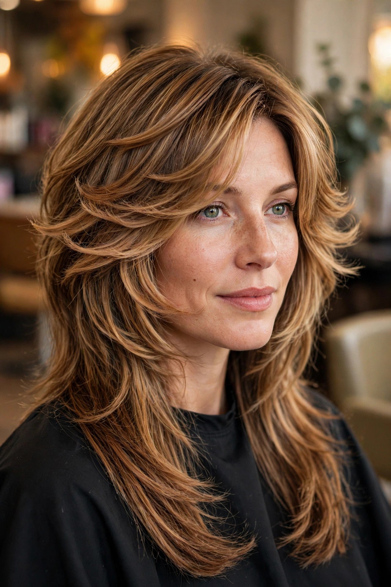 Feathered butterfly haircut