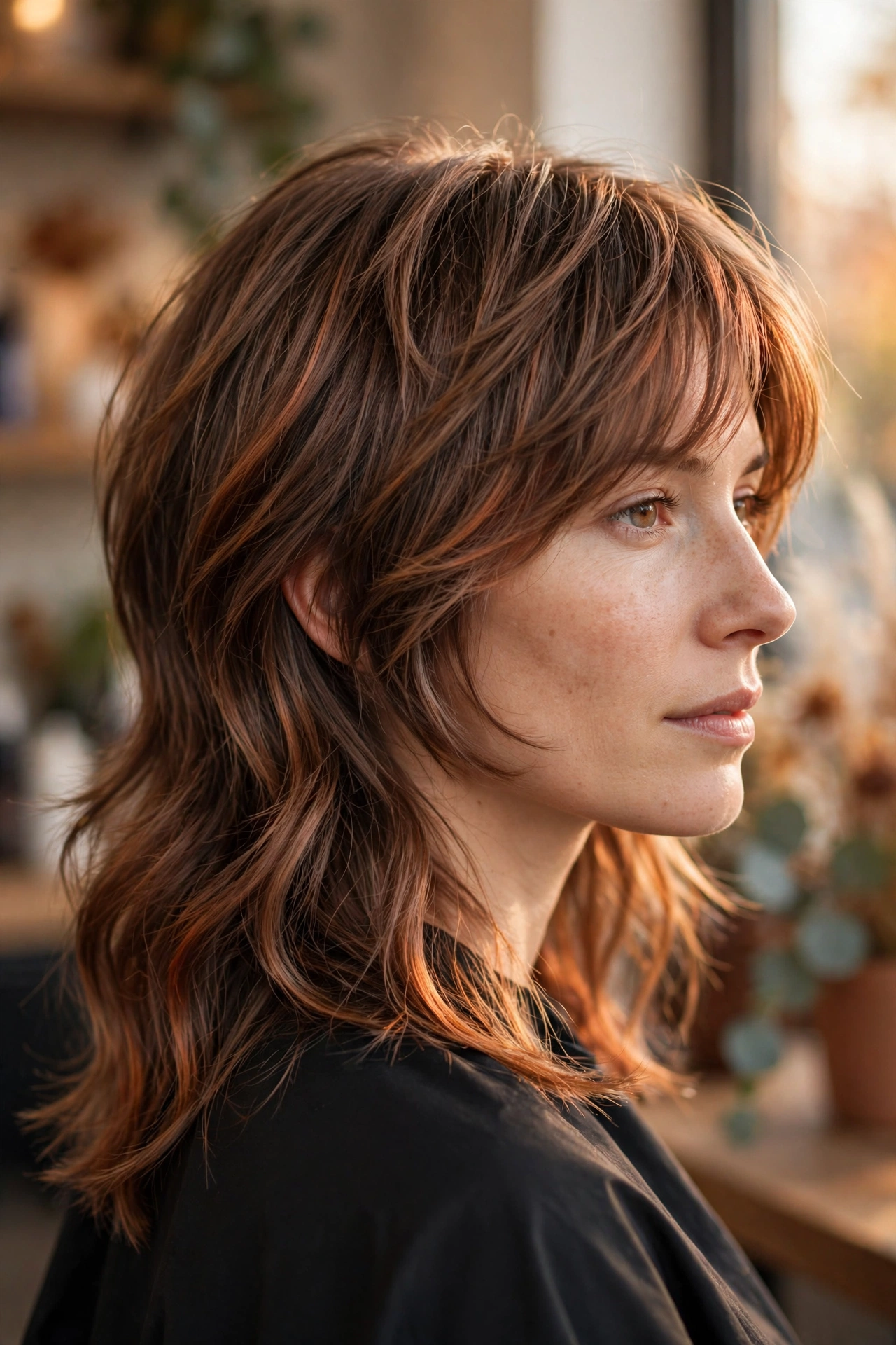 Soft mullet-inspired haircut