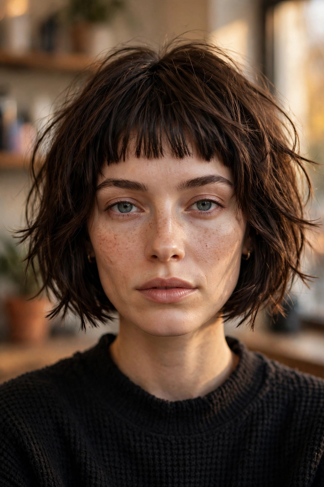 French bob with micro bangs